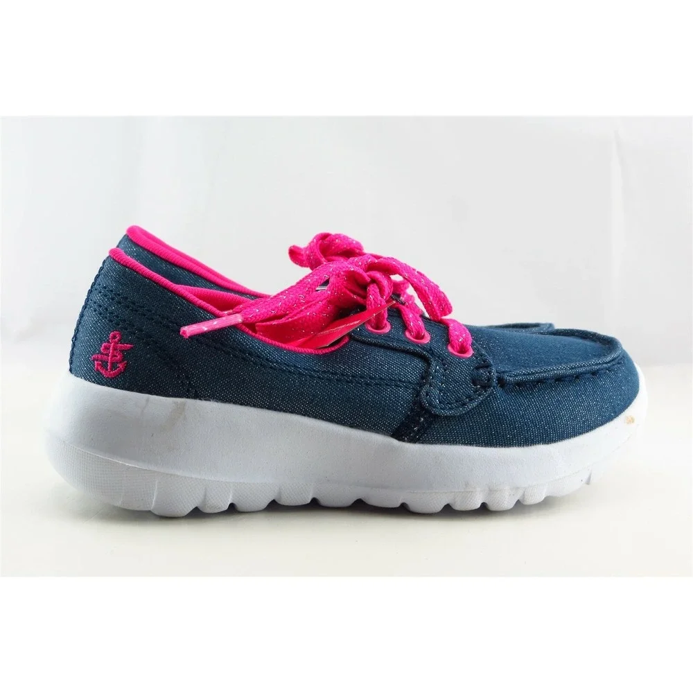 Skechers Toddler Girls'‎ Goga Mat Shoes Size 11 Blue Fabric Lace Up Lightweight